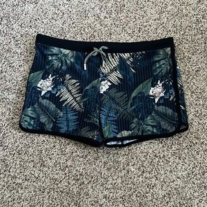 Mens fit swim shorts with mesh insert